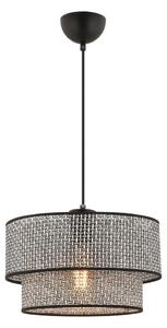 Lustr na lanku ECHO 1xE27/60W/230V šedá/černá