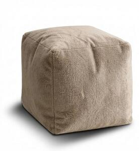 Sablio Taburet Cube SOFTY - Sand - 40x40x40 cm