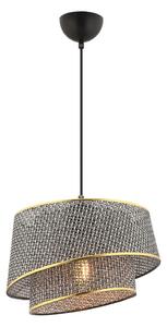 Lustr na lanku BARETTE 1xE27/60W/230V šedá/zlatá