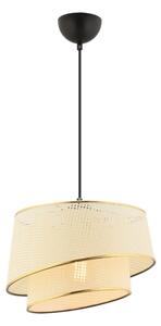 Lustr na lanku BARETTE 1xE27/60W/230V krémová/zlatá
