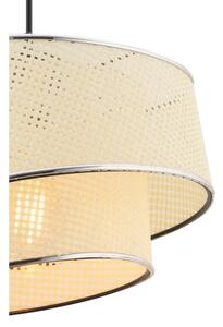 Lustr na lanku BARETTE 1xE27/60W/230V krémová/lesklý chrom