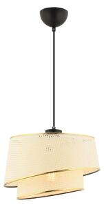 Lustr na lanku BARETTE 1xE27/60W/230V krémová/zlatá