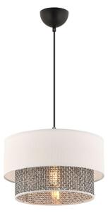 Lustr na lanku ECHO 1xE27/60W/230V krémová/šedá