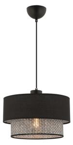 Lustr na lanku ECHO 1xE27/60W/230V černá/šedá