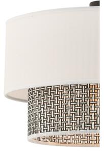 Lustr na lanku ECHO 1xE27/60W/230V krémová/šedá