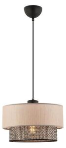 Lustr na lanku ECHO 1xE27/60W/230V béžová/šedá