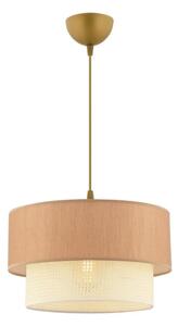 Lustr na lanku ECHO 1xE27/60W/230V hnědá/krémová