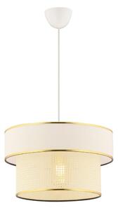 Lustr na lanku ERO 1xE27/60W/230V krémová/zlatá