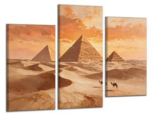 Obraz na plátně Pyramidy v poušti