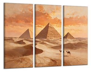 Obraz na plátně Pyramidy v poušti