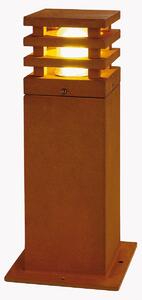 SLV 229420 Rusty Square 40, venkovní sloupek, 1x11W (energeticky úsporné), patina rzi, IP55, 40cm