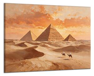 Obraz na plátně Pyramidy v poušti