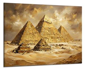 Obraz na plátně Zlatavé pyramidy