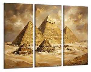 Obraz na plátně Zlatavé pyramidy