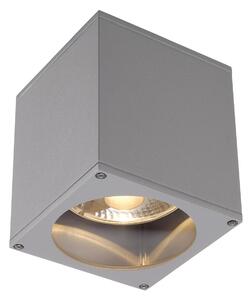 SLV 229554 Theo Ceiling, stropní venkovní svítidlo, 1x75W GU10 ES111, stříbrnošedá, výška 15cm, IP44