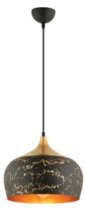 Lustr na lanku MONZA 1xE27/40W/230V pr. 30 cm černá/bronzová