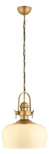 Lustr na lanku MONZA 1xE27/40W/230V pr. 30 cm krémová/bronzová