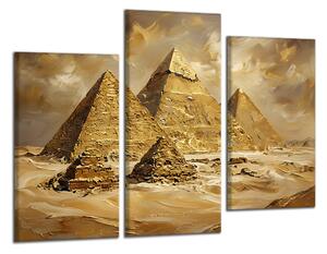 Obraz na plátně Zlatavé pyramidy