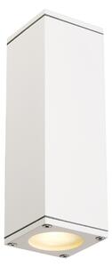 SLV 229531 Theo Up-Down Wall, venkovní nástěnné svítidlo pro svícení nahoru a dolu, 2x35W GU10, bílá, výška 22,5cm, IP44