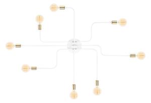 Přisazený lustr TRUVA 8xE27/40W/230V bílá/zlatá