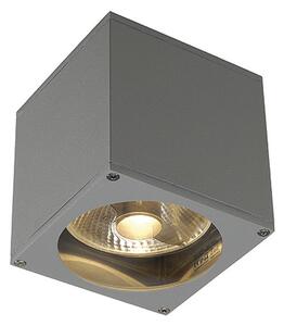 SLV 229564 Theo Big Single Wall, nástěnné venkovní svítidlo, 1x75W GU10 ES111, stříbrnošedá, výška 13,5cm, IP44