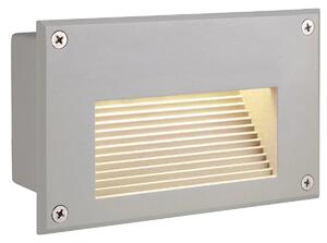 SLV 229702 LED Downunder, venkovní svítidlo do stěny, 3,6W LED, stříbrnošedá, 17x11cm, teple bílá barva světla, IP54