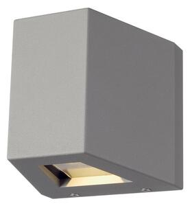 SLV 229664 Out-beam LED, nástěnné svítidlo se svícením nahoru-dolu, 18W LED, 3000K, stříbrnošedá, výška 15cm, IP44