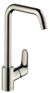 Dřezová baterie Hansgrohe Focus s otočným ramínkem vzhled nerezu 31821800