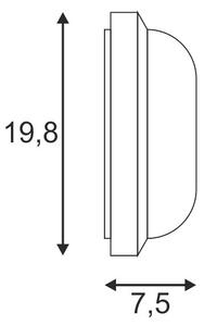 SLV 229931 Terang 2, bílé stropní nebo nástěnné venkovní svítidlo, 11W LED, 3000K, délka 19,8cm, IP44