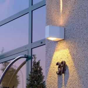 SLV 229664 Out-beam LED, nástěnné svítidlo se svícením nahoru-dolu, 18W LED, 3000K, stříbrnošedá, výška 15cm, IP44