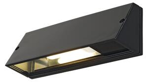 SLV 230030 Pema, venkovní nástěnné svítidlo se spodním svícením, 1x15W E27, černá, délka 28cm, IP44