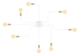 Přisazený lustr TRUVA 8xE27/40W/230V bílá/zlatá