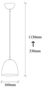 Lustr na lanku TATTOO 1xE27/40W/230V pr. 16 cm černá