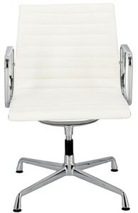Office 360 Bílá kožená konferenční židle SPG 1081