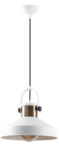 Lustr na lanku DODO 1xE27/40W/230V bílá/bronzová