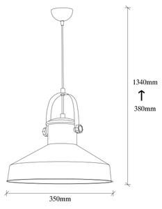 Lustr na lanku DODO 1xE27/40W/230V bílá/bronzová