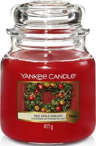 Yankee Candle vonná svíčka Classic ve skle střední Red Apple Wreath 411 g