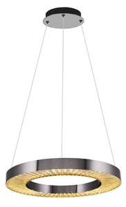 LED Lustr na lanku JESI LED/35W/230V 3000K pr. 60 cm stříbrná