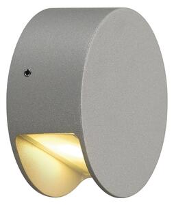 SLV 231012 Pema, nástěnné svítidlo pro svícení dolu, 4W LED 3000K, stříbrnošedá, prům. 9cm