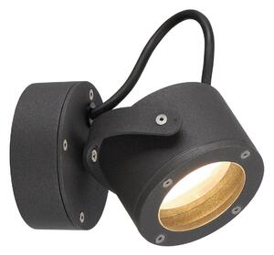 SLV 231515 Sitra, antracitové nástěnné venkovní svítidlo s nastavitelným směrem svícení, 1x9W, výška 11,5cm, IP44