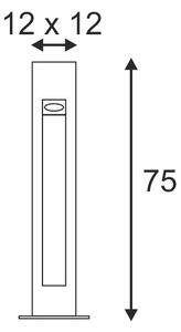 SLV 231371 Arrock Stone 75, venkovní sloupkové svítidlo z přírodního čediče, 9W LED, 3000K, výška 75cm, IP44