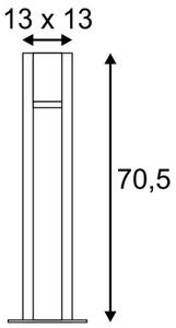 SLV 231440 Arrock Slot, venkovní sloupek z žuly sůl/pepř, 1x35W, výška 70,5cm, IP44