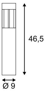 SLV 231815 Slots 45, venkovní sloupek, 6,3W LED 3000K, antracit, výška 46,5cm