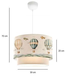 Dětský lustr CANDY 1xE27/40W/230V bílá/pestrobarevná