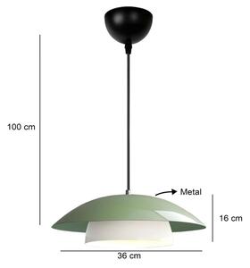 Lustr na lanku MOONLIGH 1xE27/40W/230V zelená