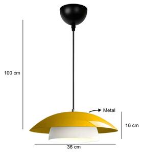 Lustr na lanku MOONLIGH 1xE27/40W/230V žlutá