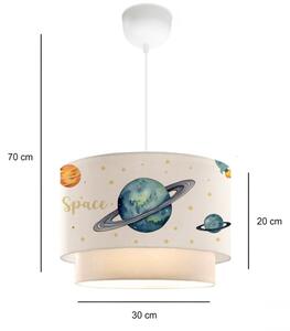 Dětský lustr CANDY 1xE27/40W/230V bílá/pestrobarevná