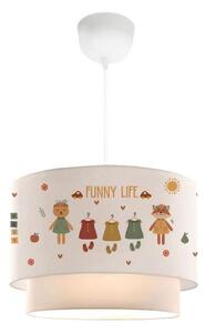 Dětský lustr CANDY 1xE27/40W/230V bílá/pestrobarevná