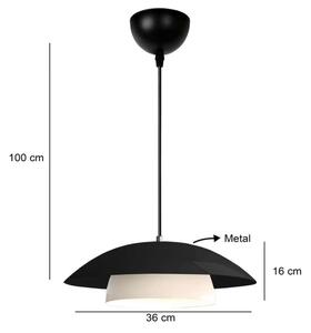Lustr na lanku MOONLIGH 1xE27/40W/230V černá