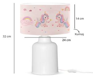Dětská lampička CANDY 1xE27/40W/230V růžová/bílá